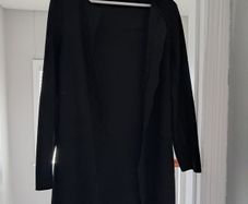 women's long jacket faux suede leather