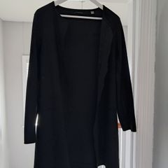 women's long jacket faux suede leather size M.   T Tahari