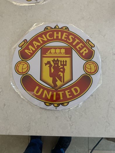Manchester United football club metal wall sign