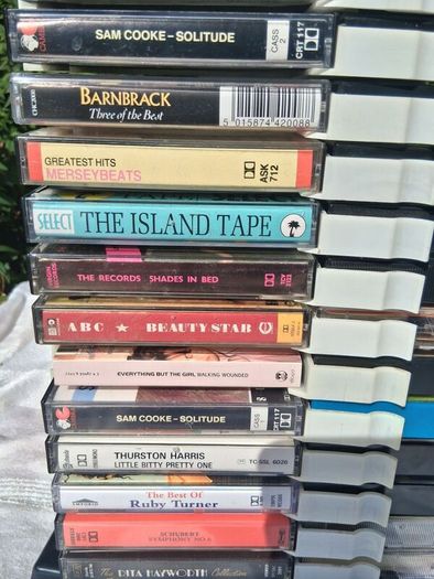 71 Music Cassette Tapes Plus Original Rack
