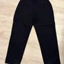 Black Relaxed Fit Trousers Elastic Waist XL Image 3