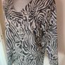 Zebra print glitter V-neck long sleeve blouse size UK14 EU42 Postage included Image 3