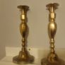 Antique Brass Candleholders Image 3