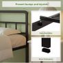 Black Double Bed Frame 4ft 6 with Curved Headboard, Heavy Duty 46 cm High Image 6