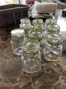 glass jars x 10 small size