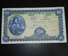 1974 lady lavery Ten pound banknote