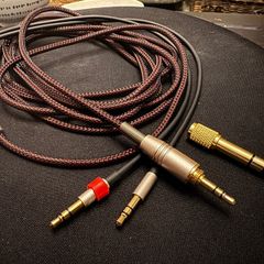 Headphone cable 3m long 2x3.5 mm to 1x3.5 mm jack with 6.35 mm adapter