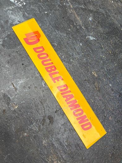 Vintage Double Diamond perspex shelf sign