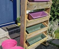 Tall vegetable planter and pots