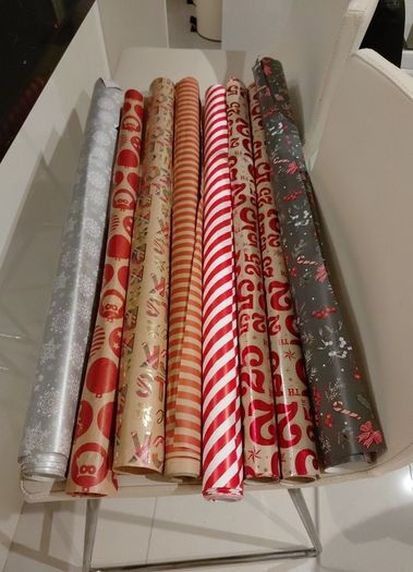 Christmas wrapping rolls
