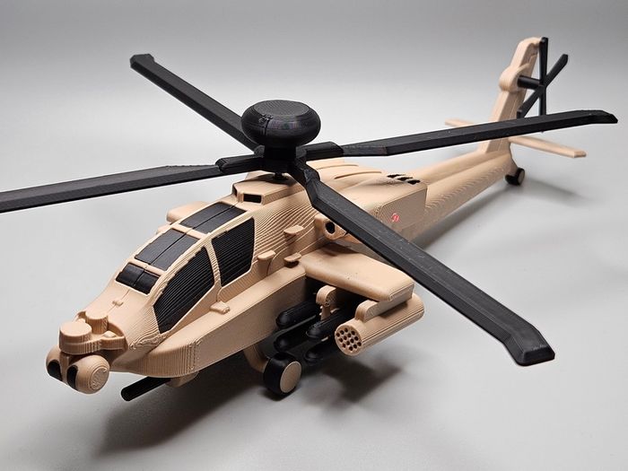 AH-64 Apache Helicopter 3D Printed (Free Postage)