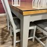 Solid wood extendable Kitchen Table with glass top & 6 chairs Image 3