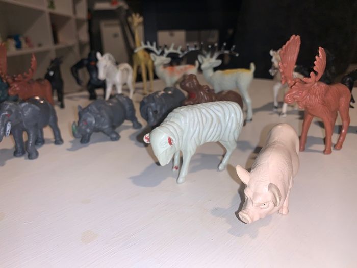 A collection of animal toys
