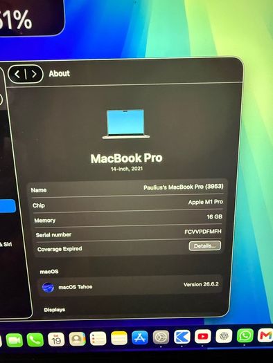MacBook M1 Pro 98% battery health