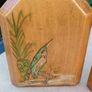 A Pair of Art Deco Hand Painted Wooden Bookends Image 2