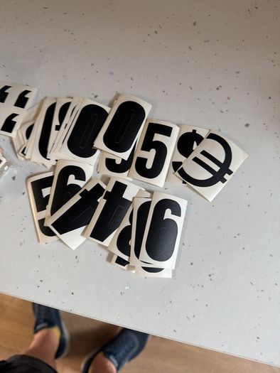 Adhesive numbers/letters/symbols 50 mm 4 packs