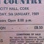 Big Country Live At City Hall Cork,  Ireland 5th January 1989. Image 6
