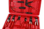 9PC Hose Clamp Clip Plier Set Swivel Jaw Flat Angled Band Automotive Tool Kit NW