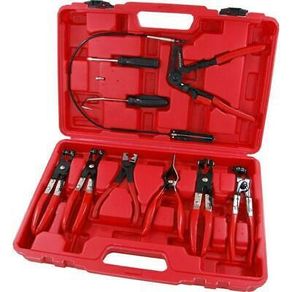 9PC Hose Clamp Clip Plier Set Swivel Jaw Flat Angled Band Automotive Tool Kit NW