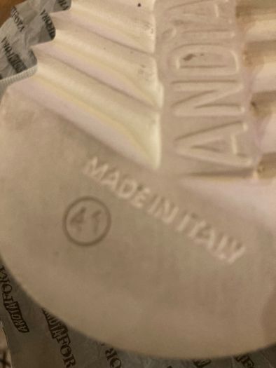 Andia Fora Made in Italy Top Quality Designer Silver Trainers - Size 41