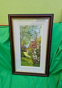 Eileen Curran "The Garden Gate" - Beautiful Original Framed Oil Painting