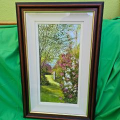 Eileen Curran "The Garden Gate" - Beautiful Original Framed Oil Painting