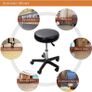 Black Adjustable Rolling Cushion Tattoo Massage Hydraulic Salon Stool,5 Wheels (FREE POSTAGE) Image 4