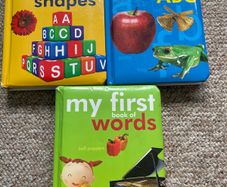 Hardback collection of 3 cardboard early learning books