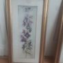 Pictures/(1) Purple Larkspur (2) Blue Larkspur .. Frame Sizes: 25" High x 13" Wide ..Heavily Reduced  Now Final Price Drop .. Both for 20.00euro Image 4