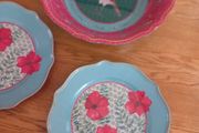 Brand New Carolyn Donnelly Serving Bowl and Plates Set