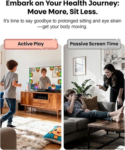 Motion Gaming Console for Kids: Educational AR Learning Games (28+) for Ages 4+ Boys & Girls - Boost Coordination Fitness & STEM Skills Motion-Sensing Video Game System