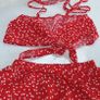 SHEIN red love hearts shorts and bralet co-ord Sz s (Fit 8UK) Image 8