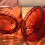 Antique Victorian Hand Blown Cranberry Glass Jar Image 7