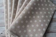 Placemats. Polka dots or mandalas on natural beige background. Set of 6. Set pf 8