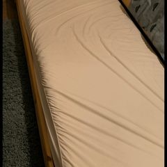 Single Floor Bed, IKEA Neiden with legs cut off.