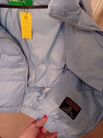Stunning Benetton Jacket - Light Blue - Size XS Fits UK 10, 12 - BNWT RRP 159