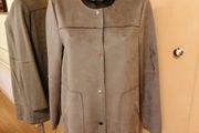 Women's Coat Suede Faux REDUCED NWT Size 14 Grey