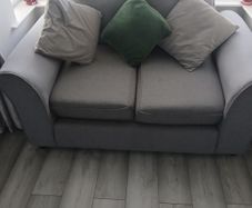 2 + 3 grey fabric sofa