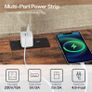 Console Table with Power Outlet and Pouch, Narrow Behind Sofa Table 100 cm Slim Console Table with Charging Station and Adjustable Oxford Pouch, Hallway Table for Entryway, Living Room, Bedroom Image 6