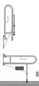 Aqua Mobility Support Rail 800 projection