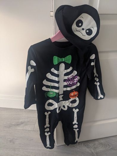 Hallowe'en costume Skeleton (unisex)2-3yrs