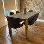 Extendable Dining Table - Solid wood and tempered glass Image 6