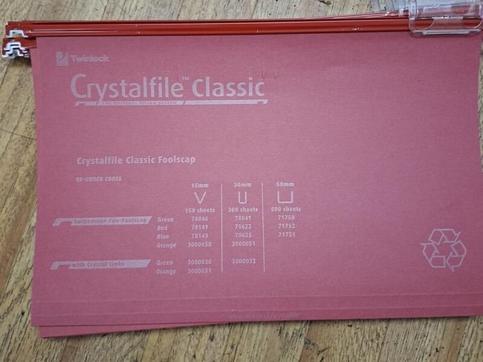 Rexel Crystalfile Classic Foolscap Suspension File