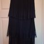 Navy layered pattern maxi skirt Image 2