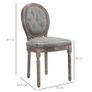 Set of 4 grey wash fabric rustic dining chairs Image 5