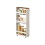 Narrow 4-Tier Rolling Trolley with Handle  Space-Saving Storage Cart for Kitchen, Bathroom or Laundry (15 cm Wide) Image 2