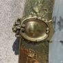 Vintage copper arts and crafts style framed mirror with original chain Image 3