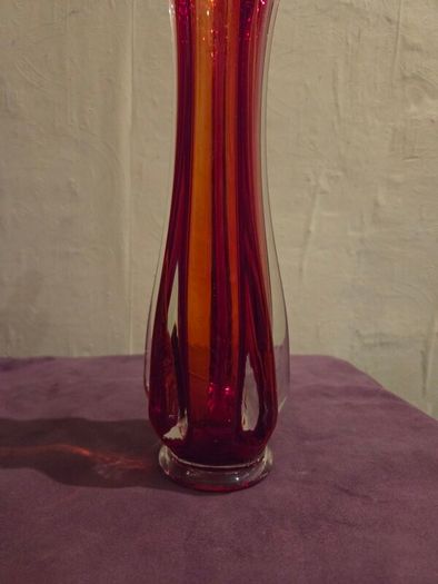 Mid Century Glass Swung Vase