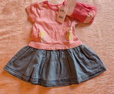 BNWT dress and tights 6-9M