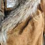 Pepe Jeans Faux Fur Trimmed Suede Coat Image 3